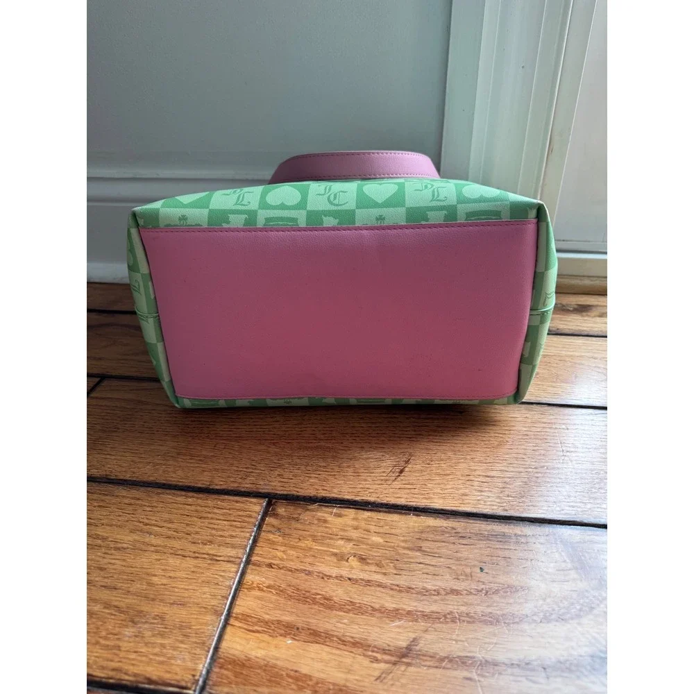 Juicy Couture Y2K Sweet Break Time 2 in 1‎ Tots Bag AND Wristlet Heart Checkered